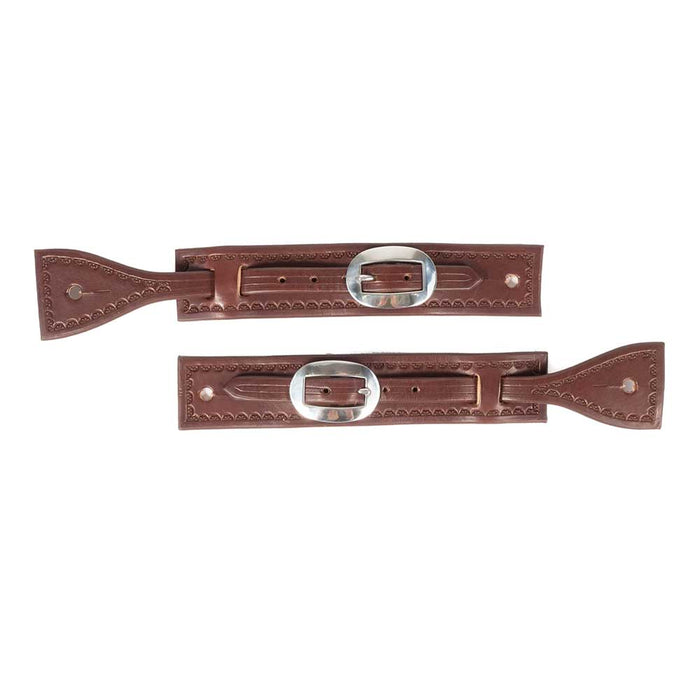 Teskey's Chocolate Leather Spur Straps Tack - Spur Straps Teskey's