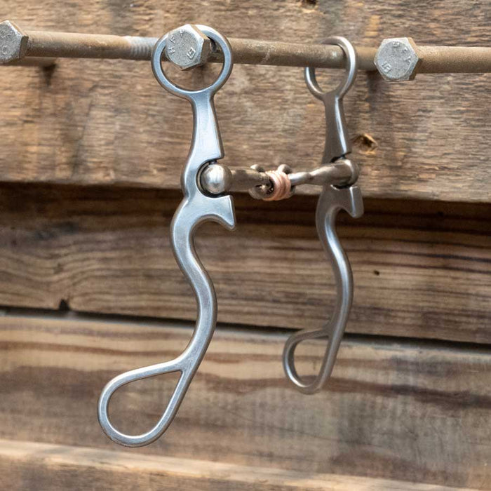 Kerry Kelley 02S Smooth Dogbone Bit w/Copper Rings Tack - Bits Kerry Kelley