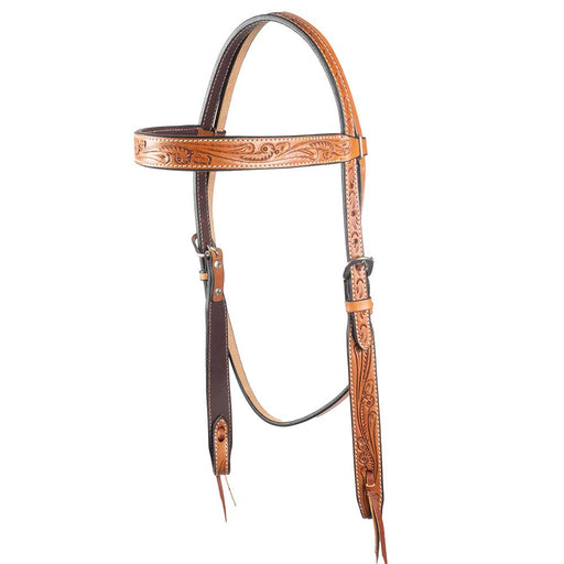 Teskey's Argentinian Floral Browband Headstall Tack - Headstalls Teskey's Natural
