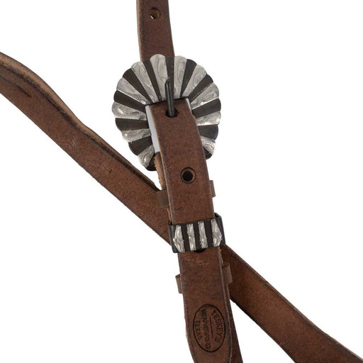 Teskey's Slickout Slit Ear Headstall w/Shell Buckle Tack - Headstalls Teskey's