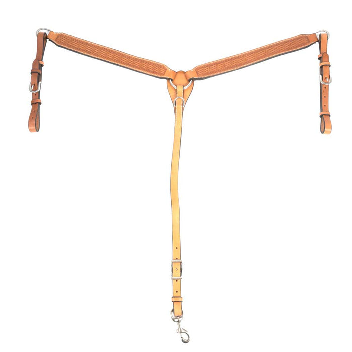 Teskey's 1 3/4" Straight Basketweave Breast Collar Tack - Breast Collars Teskey's Natural