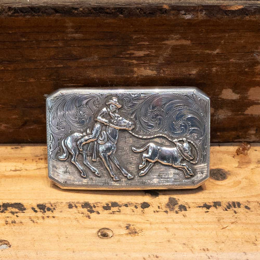 Bohlin Sterling Calf Roper Belt Buckle ACCESSORIES - Additional Accessories - Buckles Bohlin