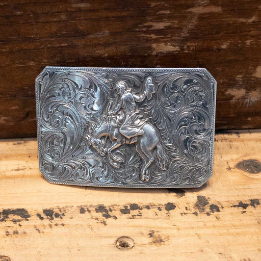 Ahmad Khan Sterling Bronc Rider Belt Buckle ACCESSORIES - Additional Accessories - Buckles Ahmad Khan