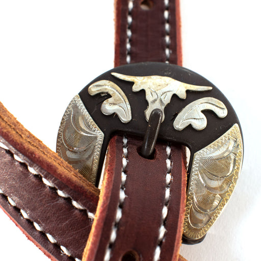 Patrick Smith Two Tone Split Ear Headstall w/Steer Buckles Tack - Headstalls Patrick Smith