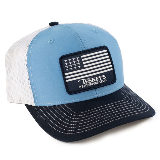 Teskey's T Flag Patch Cap - Cobalt/White/Navy TESKEY'S GEAR - Baseball Caps Teskey's