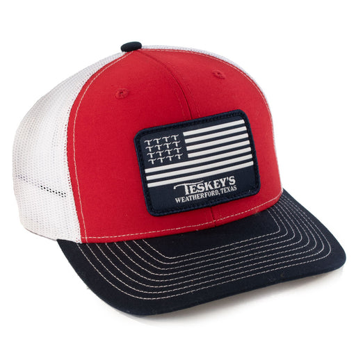 Teskey's T Flag Logo Cap - Red/White/Navy TESKEY'S GEAR - Baseball Caps Teskey's