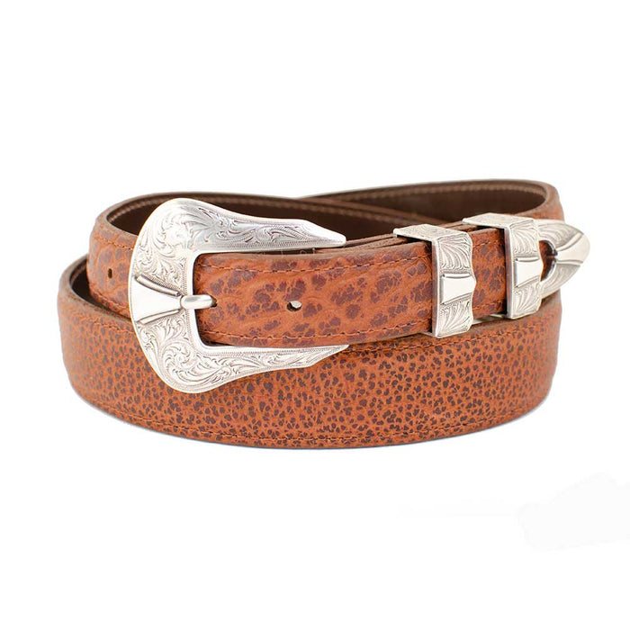 1 1/4" American Bison Leather Belt MEN - Accessories - Belts & Suspenders Chacon Leather Cognac 34