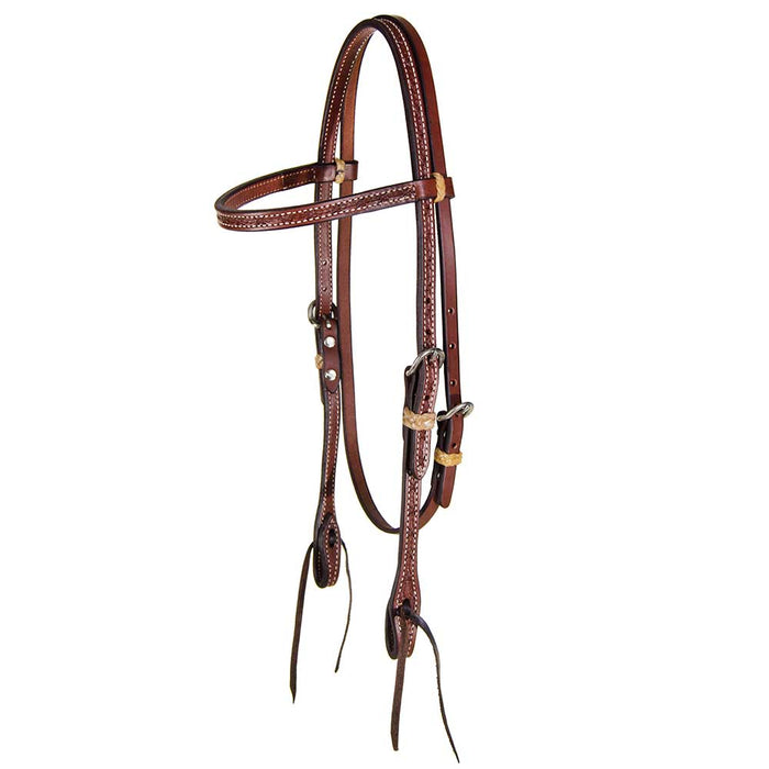 Teskey's Barbwire Browband Headstall Tack - Headstalls Teskey's Heavy Oil