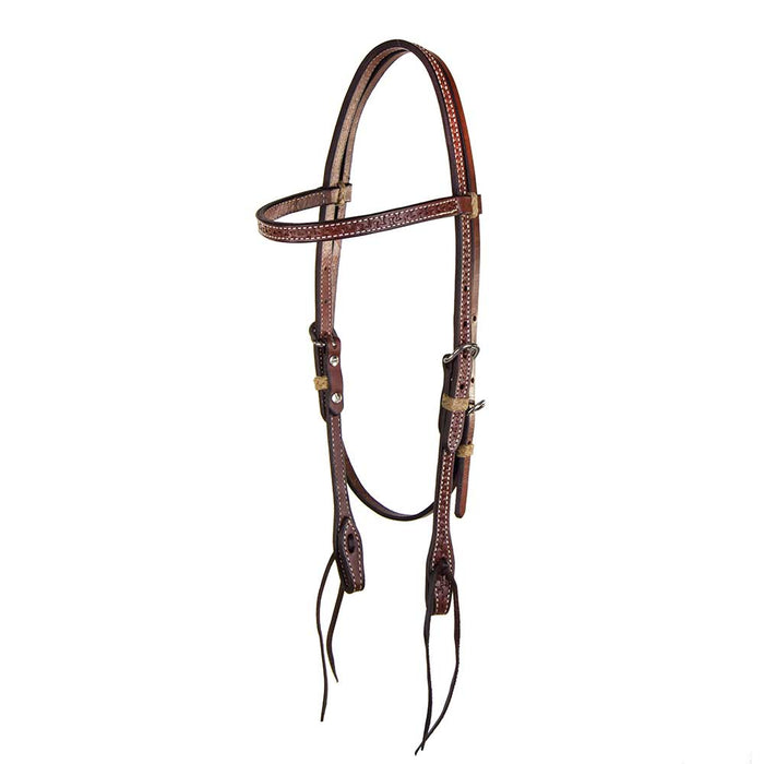 Teskey's Running W Browband Headstall Tack - Headstalls Teskey's Heavy Oil