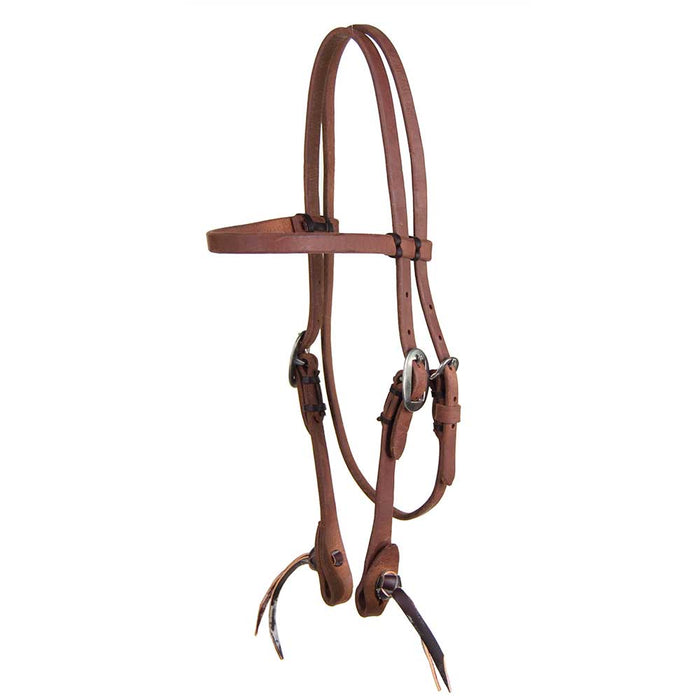 Teskey's Browband Headstall w/Pineapple Knots Tack - Headstalls Teskey's Heavy Oil
