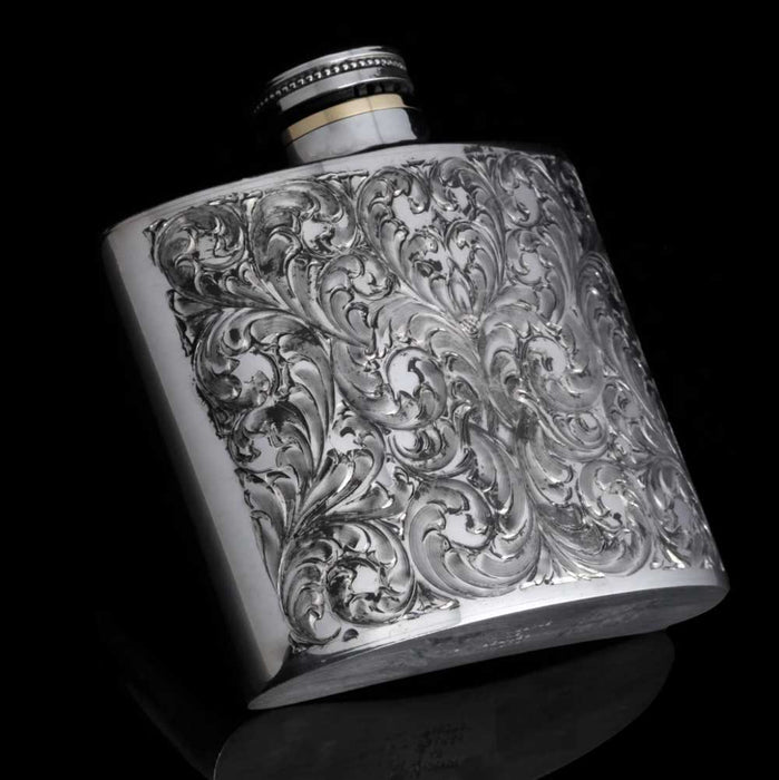 Comstock Heritage Engraved Flask HOME & GIFTS - Tabletop + Kitchen - Bar Accessories Comstock Heritage