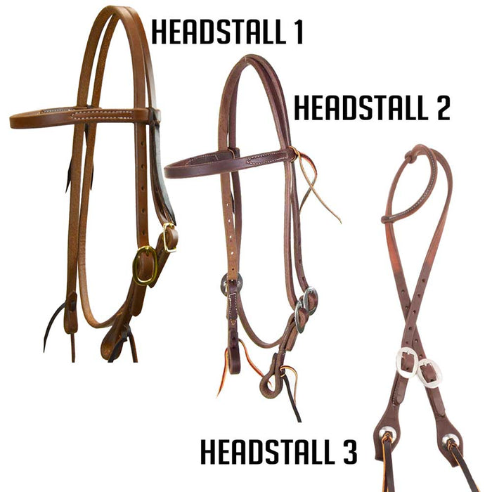 Teskey's Bit Short Shank Concho Dog Bone Bridle Rig  Teskey's