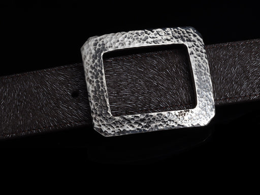 Comstock Heritage Garrison Hammered Sterling Silver Buckle ACCESSORIES - Additional Accessories - Buckles Comstock Heritage