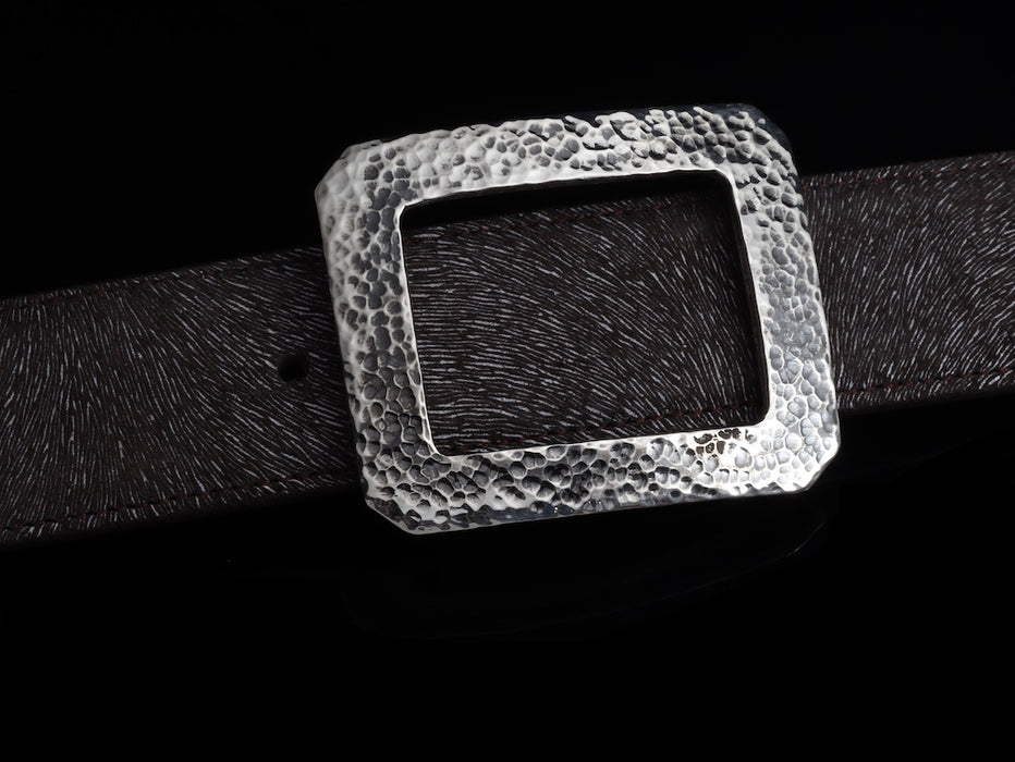 Comstock Heritage Garrison Hammered Sterling Silver Buckle ACCESSORIES - Additional Accessories - Buckles Comstock Heritage