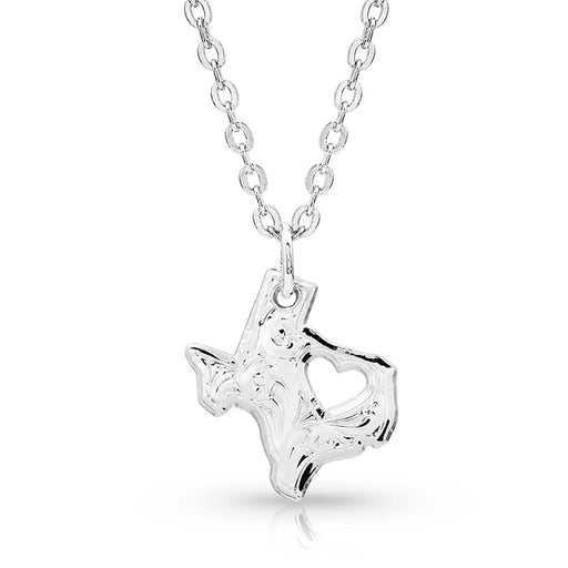 Montana Silversmiths I Heart Texas State Charm Necklace WOMEN - Accessories - Jewelry - Necklaces Montana Silversmiths