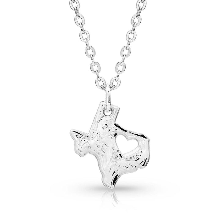 Montana Silversmiths I Heart Texas State Charm Necklace WOMEN - Accessories - Jewelry - Necklaces Montana Silversmiths