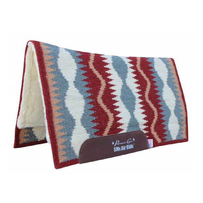 Professional's Choice Serpentine Comfort-Fit SMx Air Ride Pad Tack - Saddle Pads Professional's Choice 33"x38" Wine