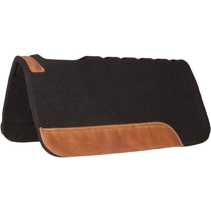 Mustang Felt Cut-Back Pad With Vent Holes Tack - Saddle Pads Mustang Black
