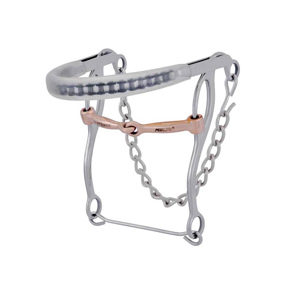 Metalab Plastic Cover Nose Combo Hackamore With Copper Snaffle Bit Tack - Bits, Spurs & Curbs Metalab   