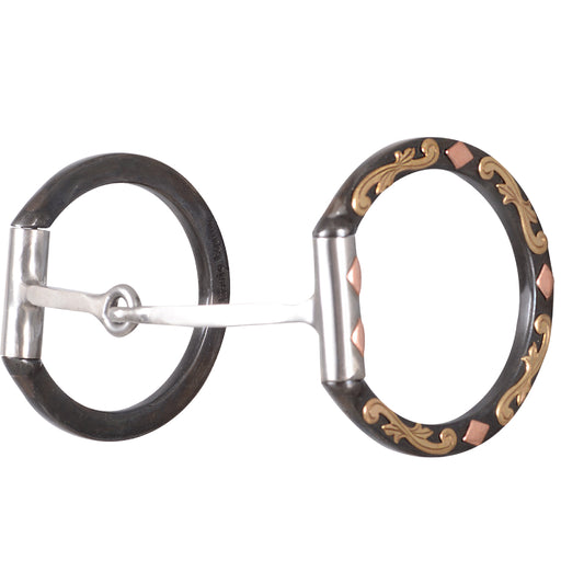 Sherry Cervi Diamond Floral Dee Ring Square Snaffle Bit Tack - Bits Classic Equine Default Title