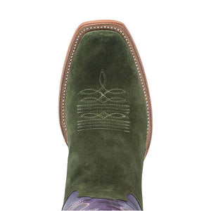 R. Watson Forest Green Rough-Out Boot WOMEN - Footwear - Boots - Western Boots R Watson   
