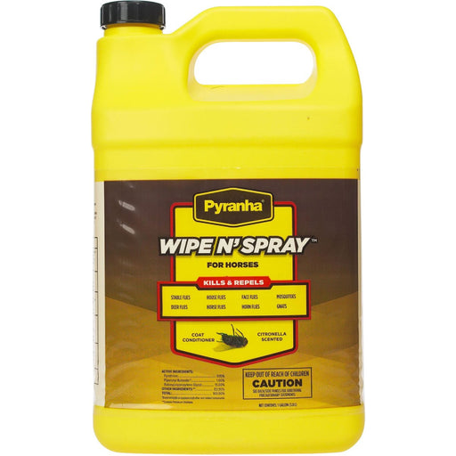 Pyranha Wipe N' Spray Equine - Fly & Insect Control Pyranha 1 gallon