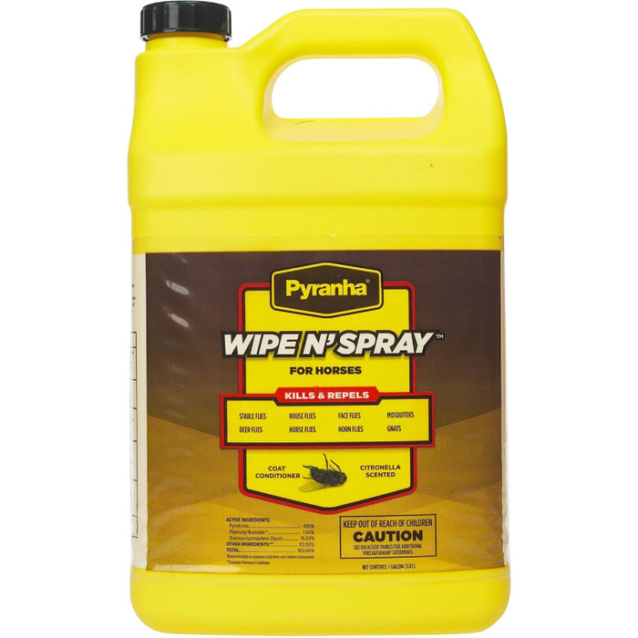 Pyranha Wipe N' Spray Equine - Fly & Insect Control Pyranha 1 gallon
