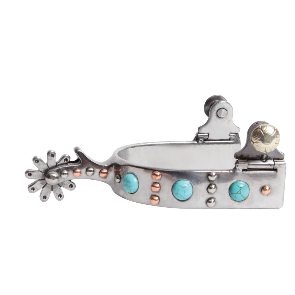 Professional's Choice 3/4" Turquoise Band Tack - Bits, Spurs & Curbs - Spurs Professional's Choice   