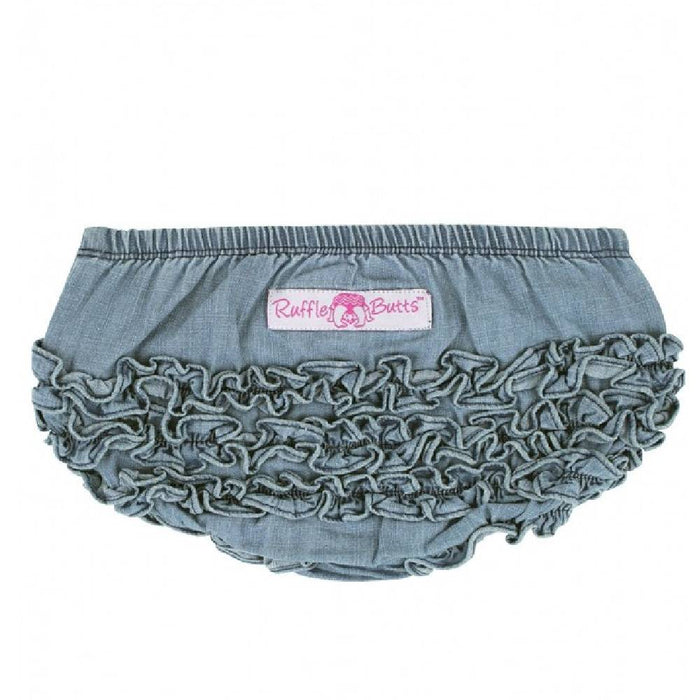 Ruffle Butts Light Wash Denim Bloomers KIDS - Baby - Baby Girl Clothing Ruffle Butts/Rugged Butts