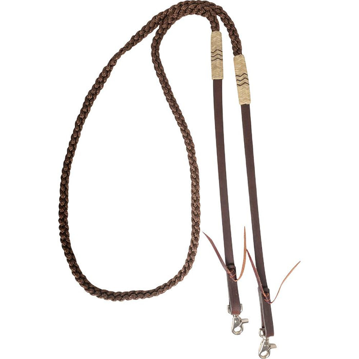 Cashel Adjustable Flat Braid Rein Tack - Reins Cashel Brown