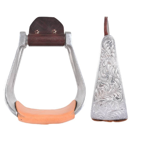 Martin Saddlery Hand Engraved Aluminum Stirrup Tack - Saddle Accessories Martin Saddlery 3"