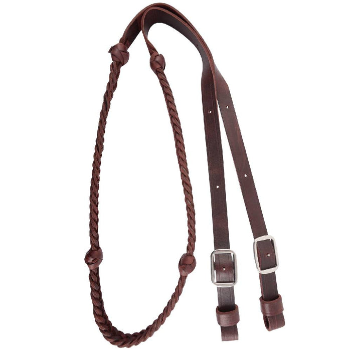Martin Saddlery Braided Latigo Barrel Rein Tack - Reins Martin Saddlery