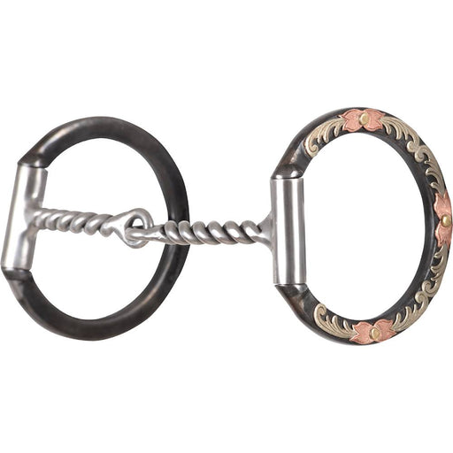 Classic Equine BitLogic Browned Iron Dee Ring Twisted Wire Snaffle Tack - Bits Classic Equine