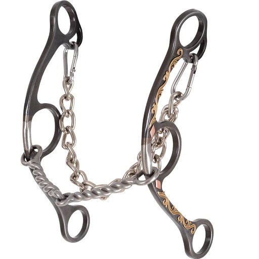 Sherry Cervi Diamond Floral Long Shank Twisted Wire Snaffle Gag Bit Tack - Bits Classic Equine