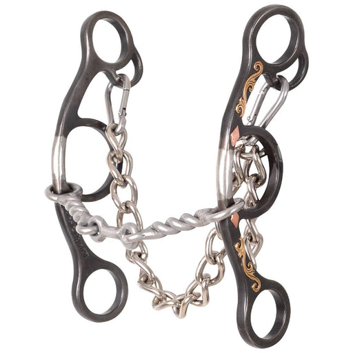 Sherry Cervi Diamond Floral Short Shank Twisted Wire Dogbone Gag Bit Tack - Bits Classic Equine