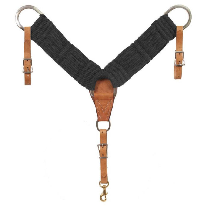 Mustang 3" Black 100% Mohair Breast Collar Tack - Breast Collars Mustang