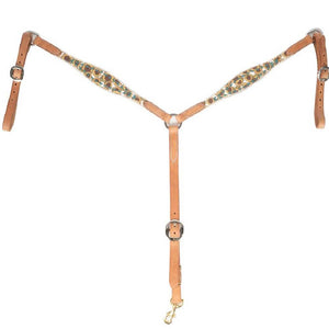 Sunflower Buck Stitch Breast Collar Tack - Breast Collars Teskey's