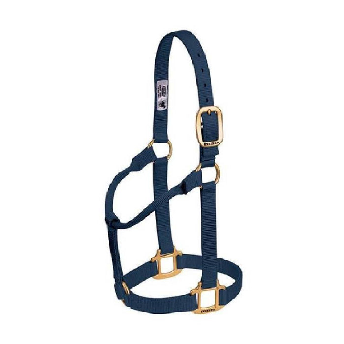 Weaver 1" Nylon Halter Tack - Halters & Leads Weaver Navy Cob/Small Horse