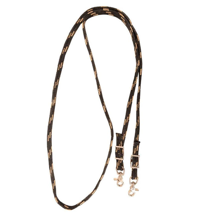 Martin Saddlery Braided Nylon Roping Reins Tack - Reins Martin Saddlery Black