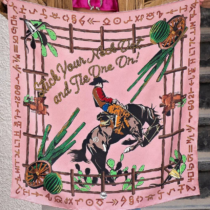 Stick Your Neck Out And Tie One On Shorty Scarf ACCESSORIES - Additional Accessories - Wild Rags & Scarves Fringe Scarves PINK