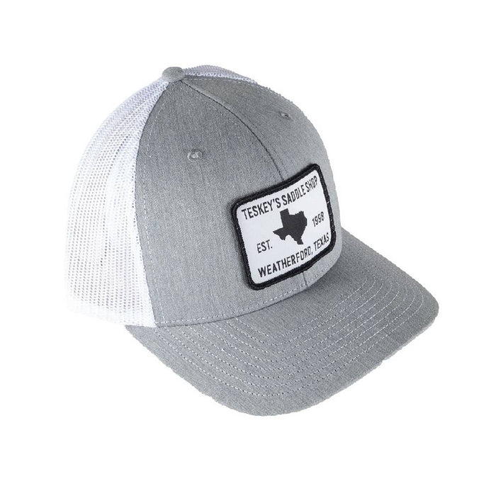 Teskey's 98 Saddle Shop Logo Cap - Heather Grey/White TESKEY'S GEAR - Baseball Caps Teskey's
