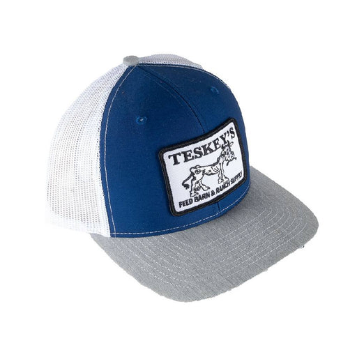 Teskey's Feed Barn Cow Cap - Royal/White/Heather Grey TESKEY'S GEAR - Baseball Caps Teskey's