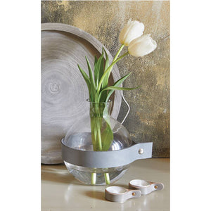 Round Vase w/ Grey Cuff HOME & GIFTS - Tabletop + Kitchen - Bar Accessories Santa Barbara Design Studio   