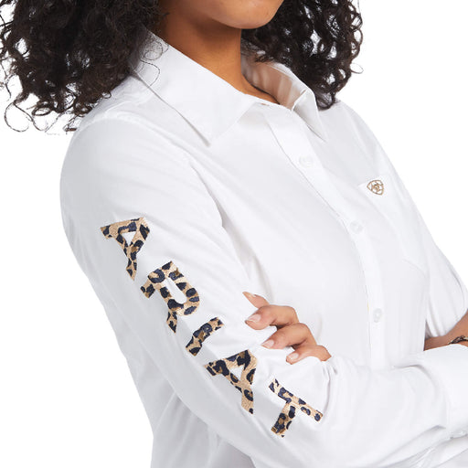 Ariat Women's Kirby Leopard Logo Shirt WOMEN - Clothing - Tops - Long Sleeved Ariat Clothing
