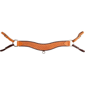 Martin Saddlery 4" Quilted Stamp Steer Roper Breast Collar Tack - Breast Collars Martin Saddlery