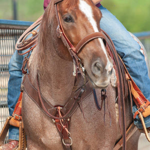 Martin Saddlery 2-3/4" Chocolate Roughout Breast Collar Tack - Breast Collars Martin Saddlery   