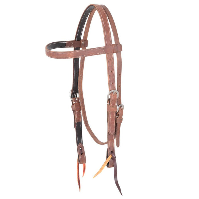 Martin Saddlery Lined Doubled & Stitched Browband Headstall Tack - Headstalls Martin Saddlery