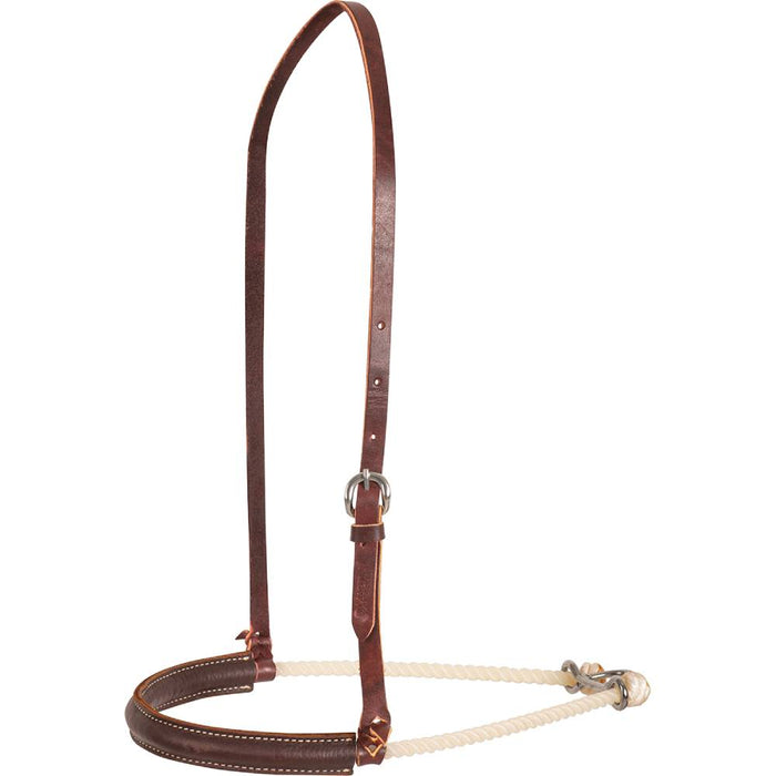 Martin Saddlery Single Rope with Leather Covered Noseband Tack - Nosebands & Tie Downs Martin Saddlery Chocolate