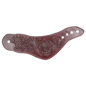 Martin Saddlery Men's Dove Wing Spur Straps Tack - Spur Straps Martin Saddlery Chocolate Daisy Tooled