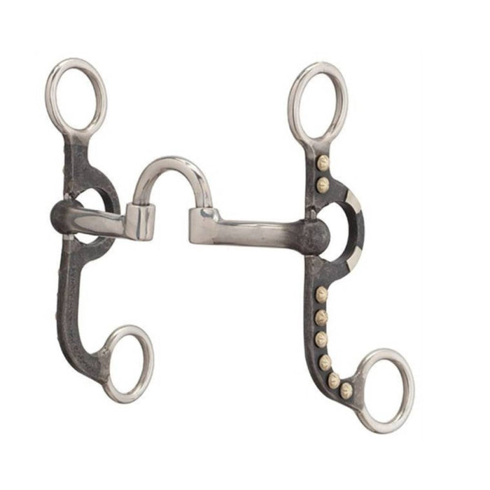 Weaver 4-5/8" Pony Bit, Correction Mouth, Buffed Black Tack - Bits Weaver